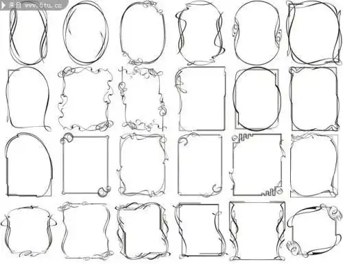边框花纹简笔画