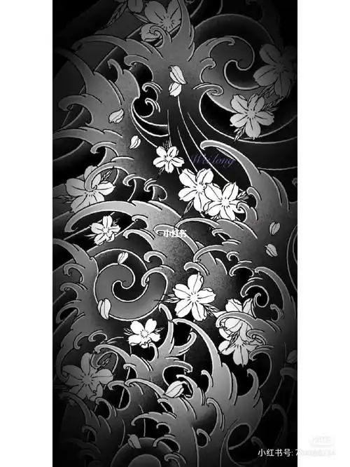 纹身水浪手稿分享