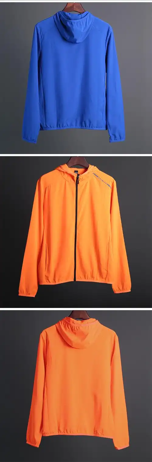 防晒衣速干跑步上衣健身衣服户外训练服团购单位服装 女款w63-5橙色 s