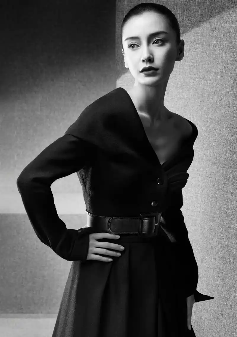 angelababy复古黑白大片曝光