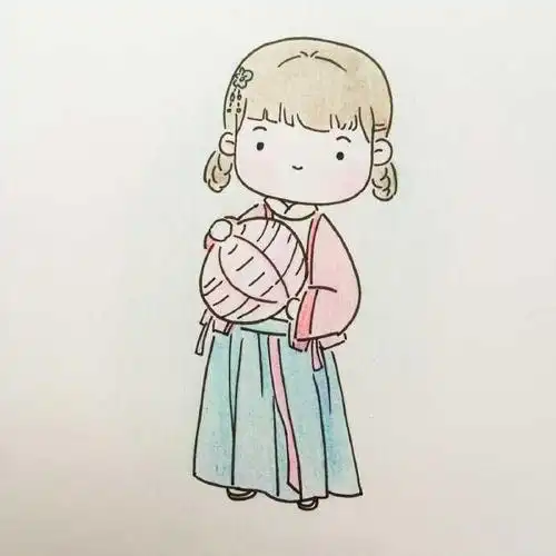 古代q版小女孩简笔画头像