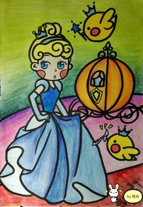 公主 彩色画白雪公主七个小矮人和白雪公主简笔画白雪公主人物简笔画