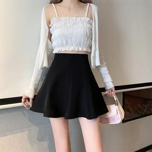 小个子气质a字裙子潮女装高腰伞裙百搭显瘦chic个性日系半身裙女 - 17