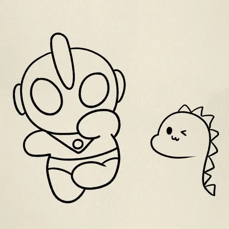 奥特曼简笔画‖(23)         临摹