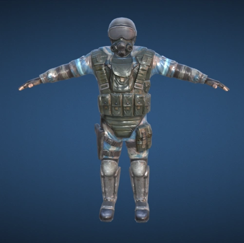 武装展示装备生化服战士05