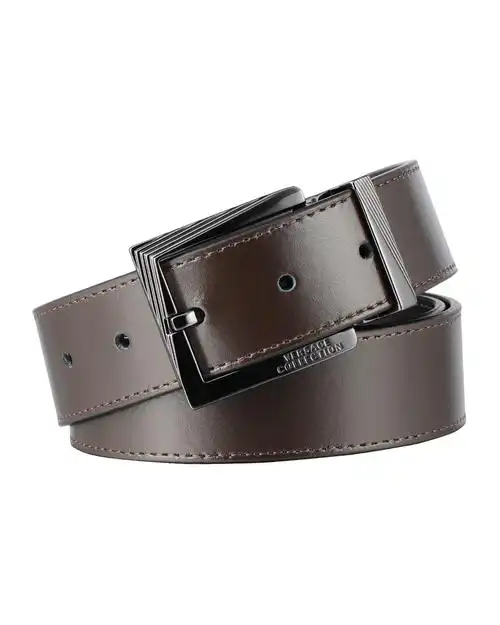 配饰 皮带 范思哲 意大利原装进口 versace 范思哲 男士棕色真皮针扣