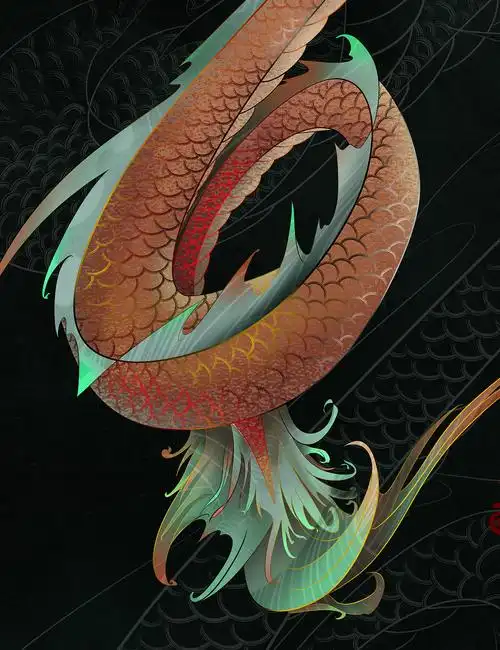 山海经系列作品第二张烛龙