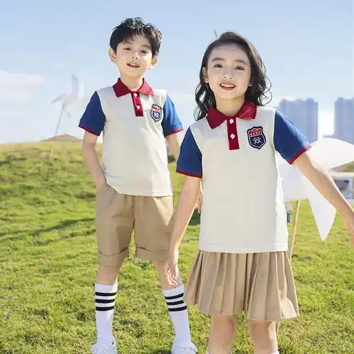 夏季班服小学生校服短袖两件套学院风儿童运动套装幼儿园园服夏装