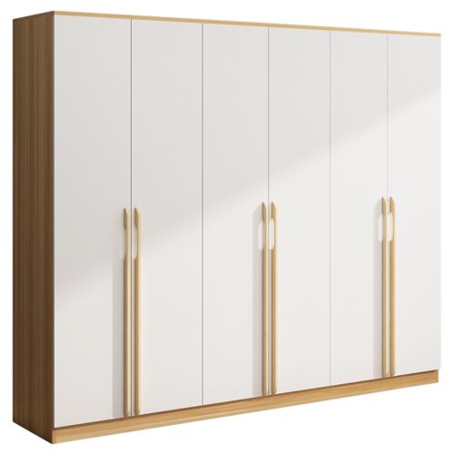 逐鹿中原衣柜现代简约平开门衣柜整体拉门衣柜组合hfhc117木质衣柜大