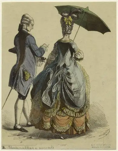 欧洲古典洛可可服装效果图产品工业素材免费下载(图片编号:8616391)