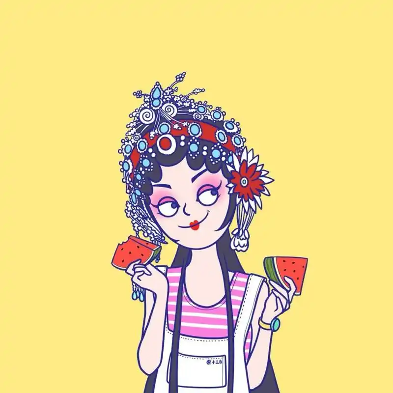 闺蜜头像.古风 国粹 国潮. #我是原创插画师