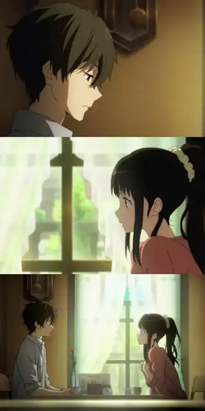 《冰菓》自截拿图点点赞好嘛～现在这个动漫真的好火好火啊(额……我