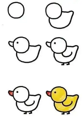 画画,真的不难,简单四步就能画好的简笔画拿去学习