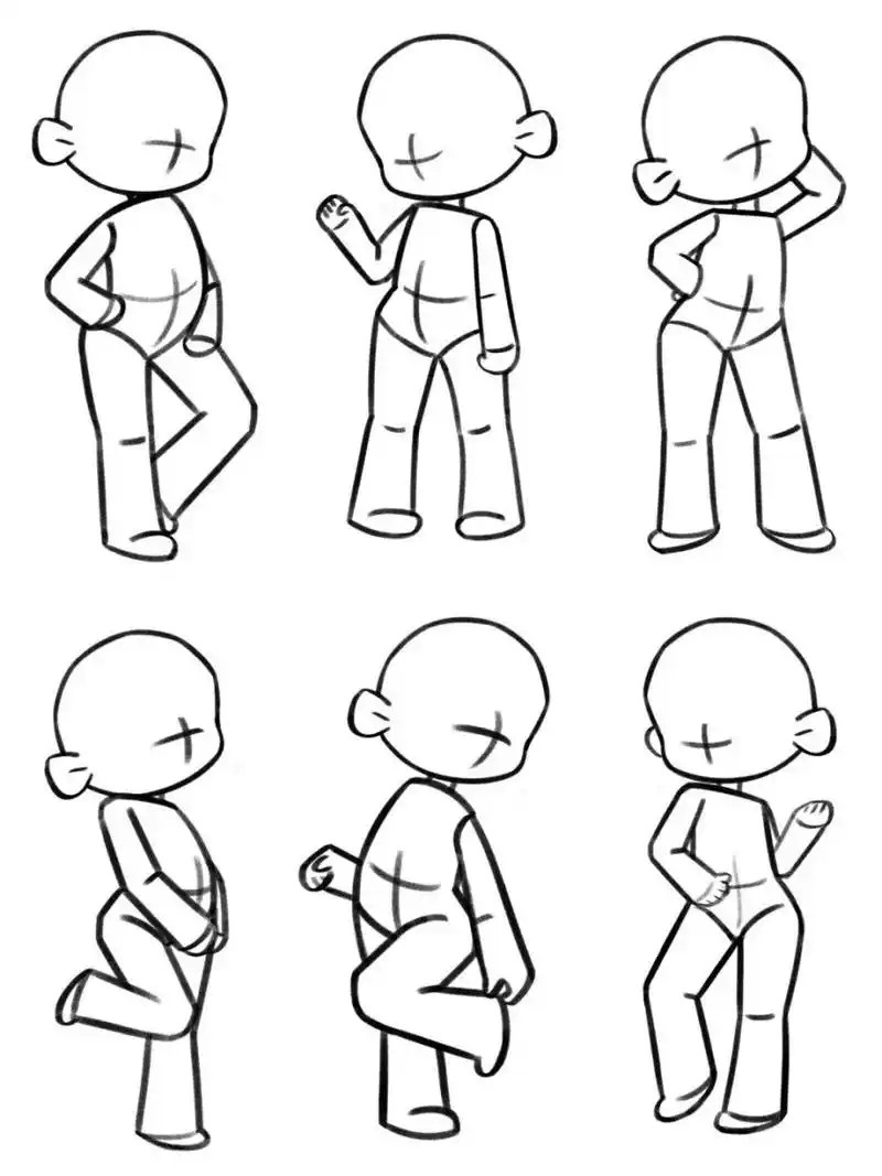 q版人体站姿绘画技巧  首先,我们要了解q版人物的特点.