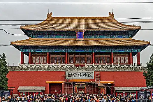 北京景山公园故宫全景