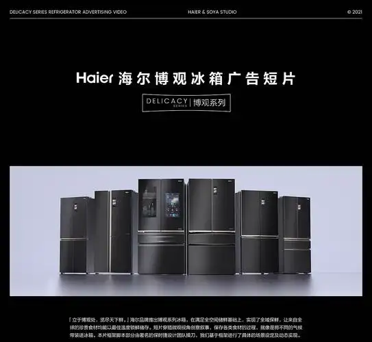 haier 海尔博观冰箱广告短片|三维|产品|soyastudio - 原创作品 - 站