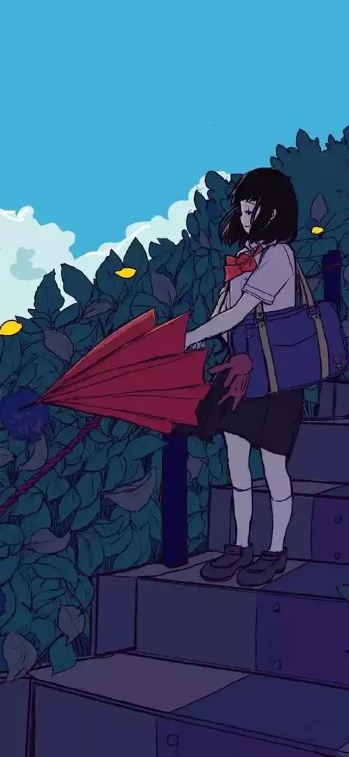 女生简约壁纸_手机壁纸_动漫卡通手机壁纸_我要个性网