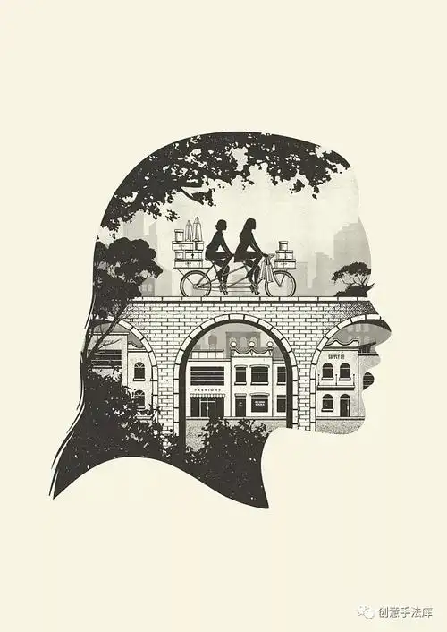 简单的插图剪影如何做创意插图剪影结合二次曝光我们可以首先找到需要