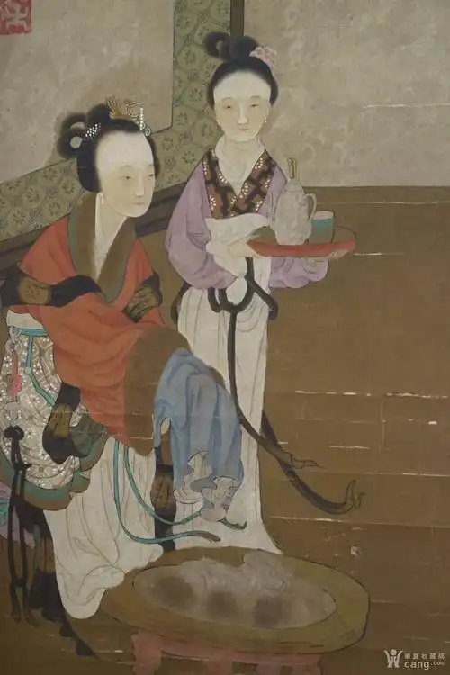 宋徽宗 人物绢本立轴