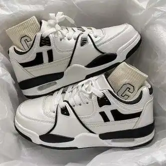 翰钦男鞋ins潮牌港风复古百搭厚底气垫球鞋男学生潮流运动休闲鞋子男