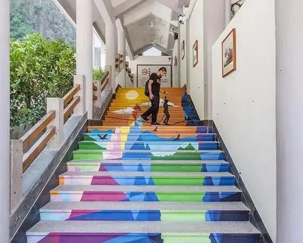 楼梯彩绘-尚峰手绘