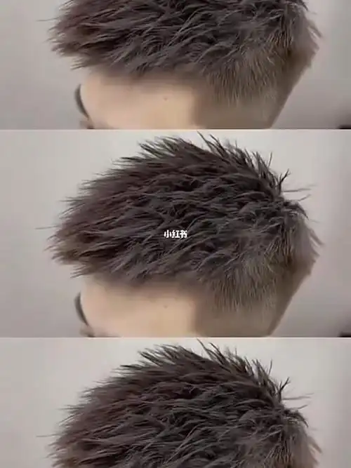 男士锡纸烫烟花烫适合长脸方脸菱形脸