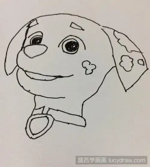 简笔画教程:汪汪队立大功之毛毛的画法