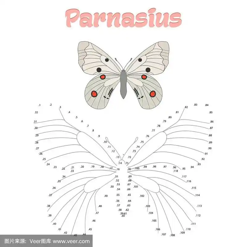 一款益智游戏,连点画蝴蝶