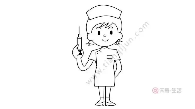 护士打针简笔画护士打针简笔画医生照顾病人简笔画 医生照顾病人简笔