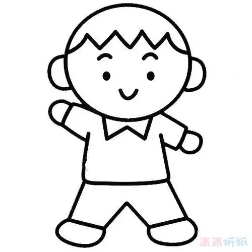 怎么画帅气的小男孩简单又好看 帅气的小男孩简笔画图片