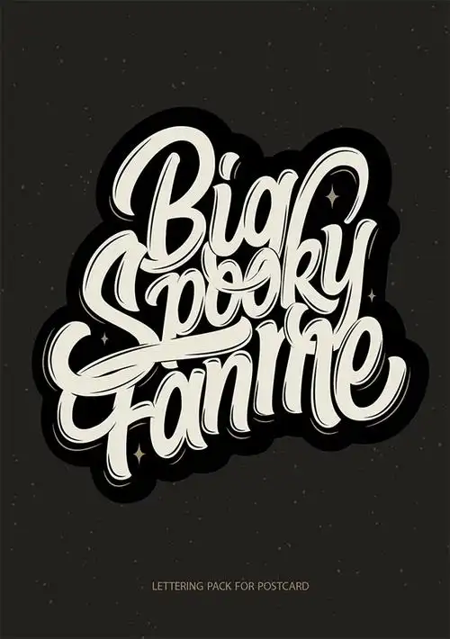 35个英文创意手绘书法字体设计2