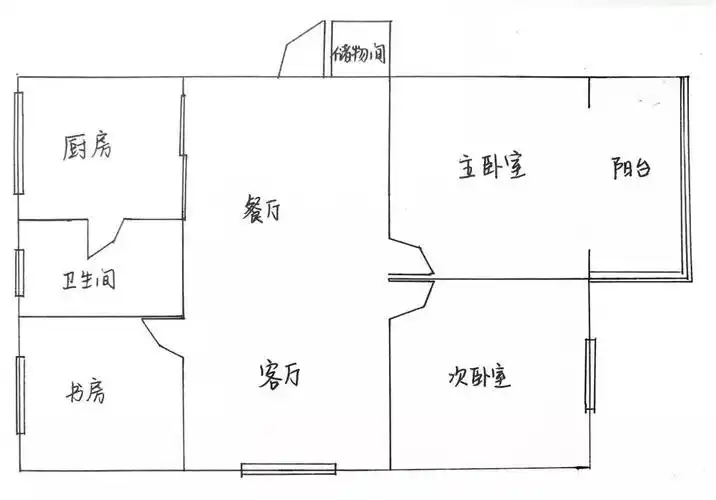 ▼改造后户型图-设计师手绘版