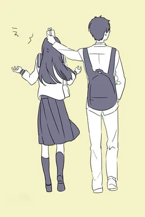 动漫情侣头像原图唯美壁纸插画二次元