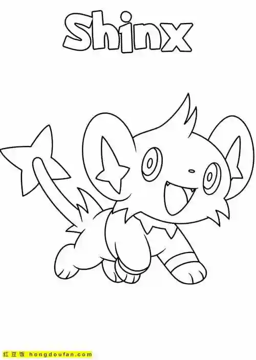 的软萌可爱的12张比卡丘口袋宝贝涂色图片-红豆饭小学生简笔画大全