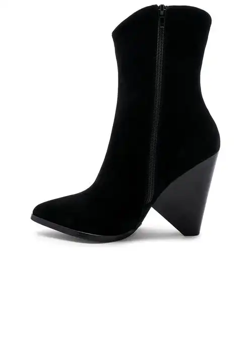 mackenzie系列异形高跟尖头短靴_黑色