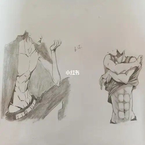 男生的肌肌简笔画