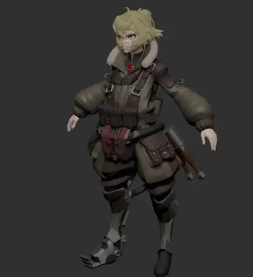 自学成才的游戏建模师:制作出一个故事性3d角色