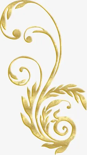 金色华丽花纹
