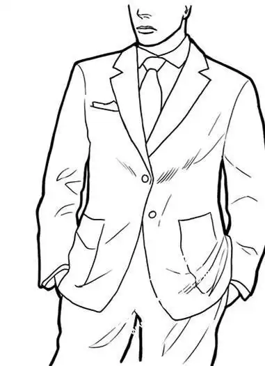 成年西装男人简笔画