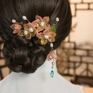 【弥耳】古风饰品新款梨花发梳旗袍发饰发簪复古配饰步摇汉服头饰