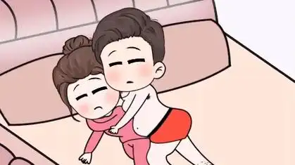 硬睡成90的小床,睡觉比上班还累…#夫妻搞笑日常 #搞笑动画 #专治不