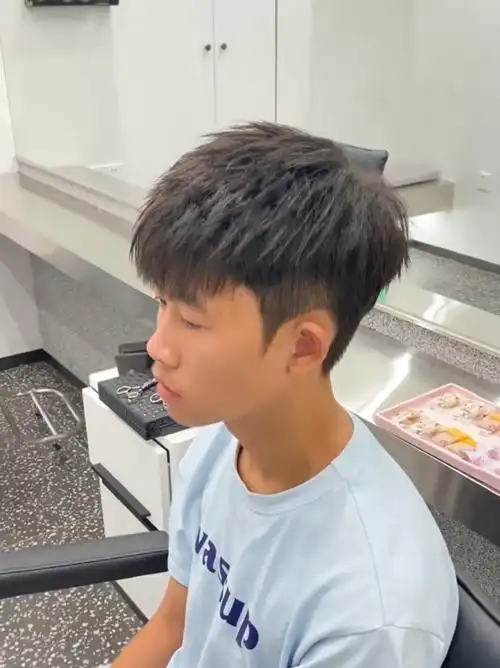 视觉效果阳光帅适合人群16-38岁摩根烫钢夹烫