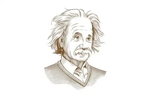 albert einstein阿尔伯特·爱因斯坦的肖像最初是用水墨素描画成的