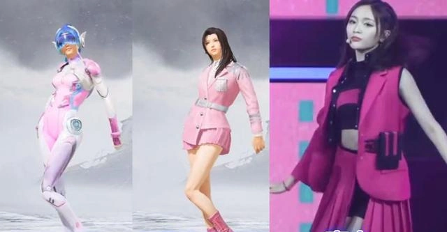 和平精英游戏版火箭少女101对比真实舞蹈动作还原很到位