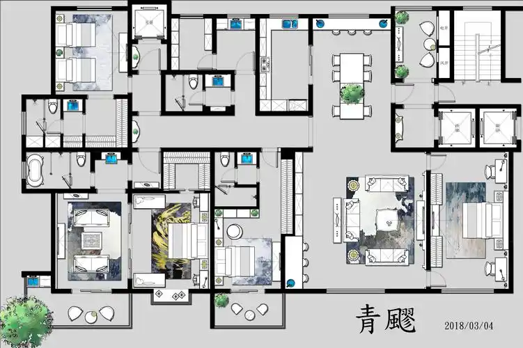 367平米的大平层.比别墅还难布置.有胆你就来试试