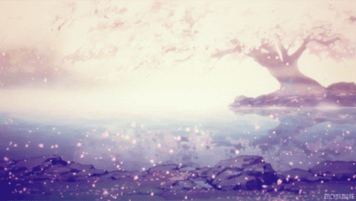 动漫大树意境梦幻粉蓝gif动图_动态图_表情包下载_soogif