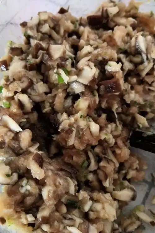 欧颜做的香菇肉馅饺子