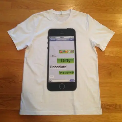 dirty chocolate message t-shirt (white)