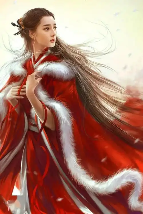 古风壁纸红衣似火倾国倾城