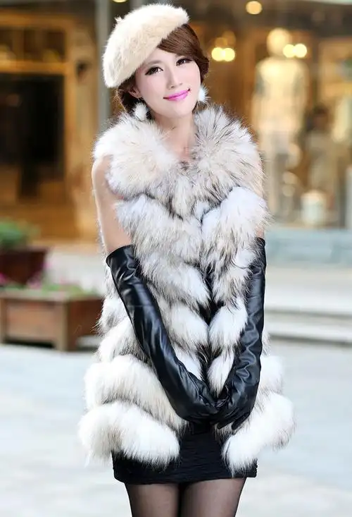 中长款真皮手套女秋冬季保暖长款过肘羊皮手套分指袖套分指手臂套